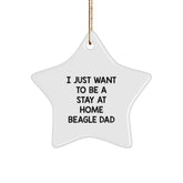 Beagle Dad's Star Ornament Gifts from Men, Gifts for Beagle Dog Lovers at Christmas - Image 1
